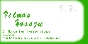 vilmos hosszu business card
